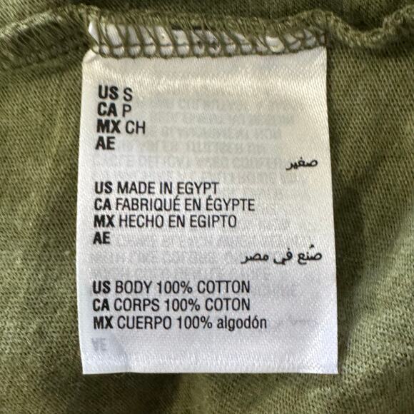 STYLE‎ & CO SCOOP NECK 3/4 SLEEVE COTTON BLOUSE IN GREEN OLIVE NWT SIZE SMALL - Picture 10 of 12